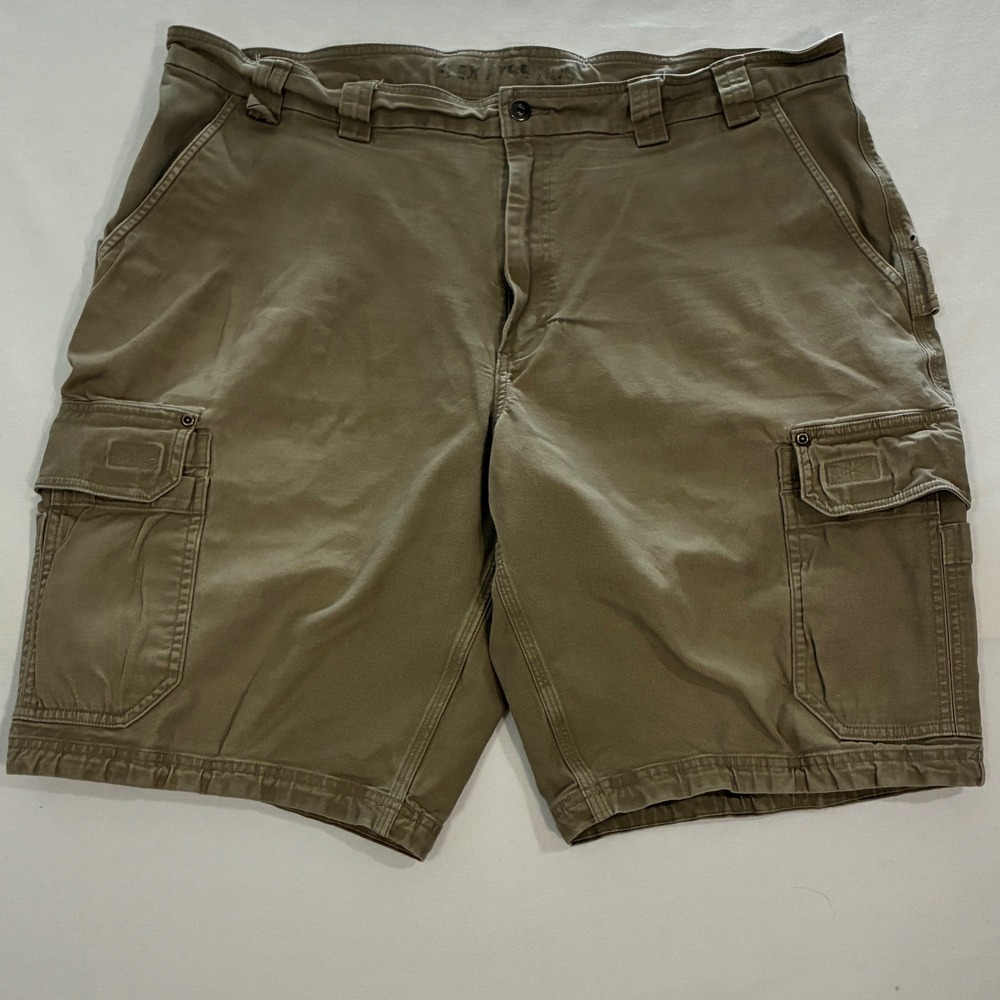 Duluth Trading Co Cargo Shorts Mens‎ 44 Tan Fire Hose Flex Work Outdoor Utility